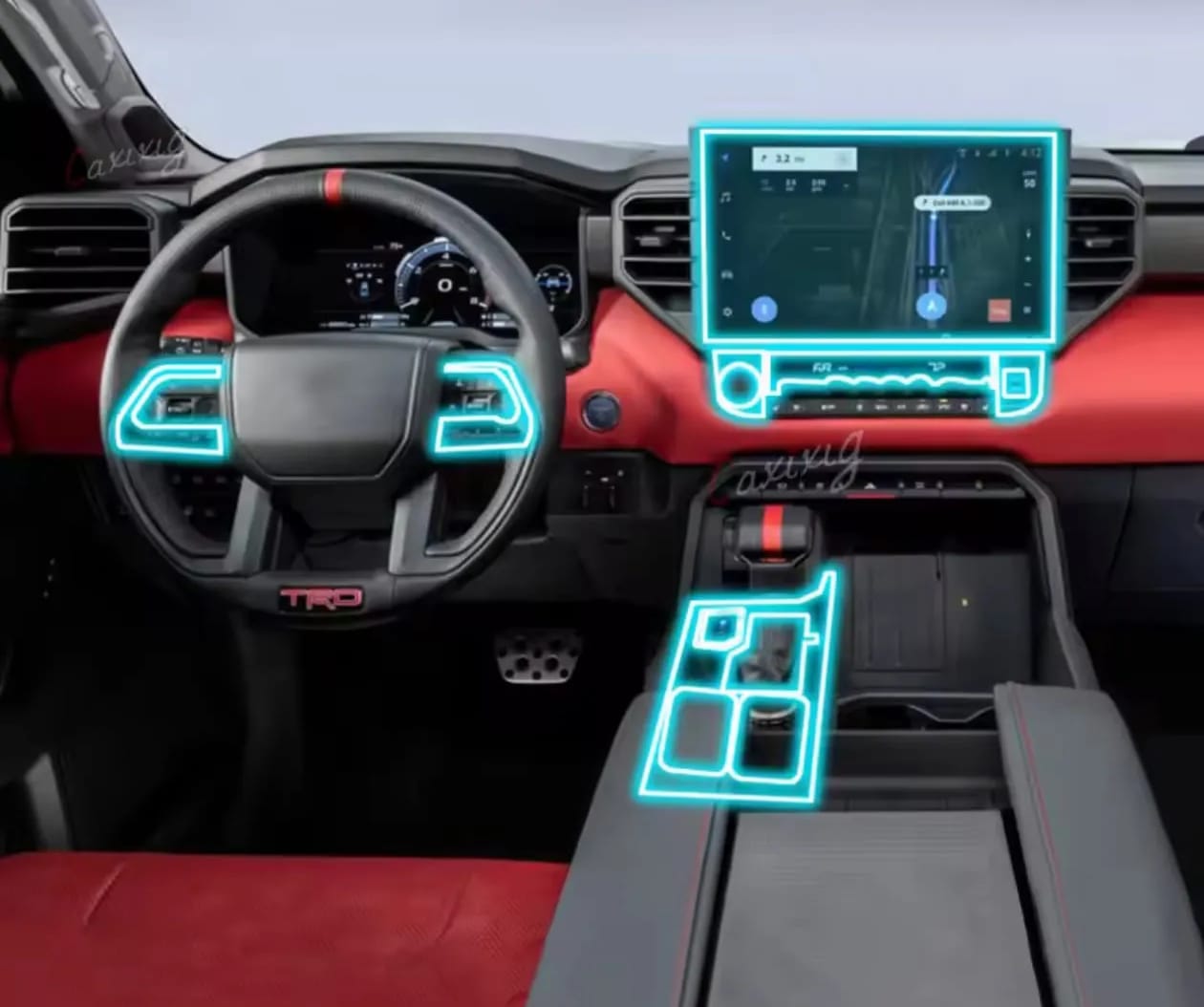 Toyota Tundra Premium TPU Interior PPF Protective Film – Scratch Resistant, Waterproof & Transparent