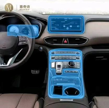Hyundai Santa Fe Premium TPU Interior PPF Protective Film – Scratch Resistant, Waterproof & Transparent
