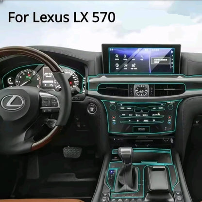 Lexus LX570 Premium TPU Interior PPF Protective Film – Scratch Resistant, Waterproof & Transparent