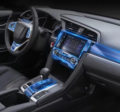 Honda Civic X 2016-2021 Premium TPU Interior PPF Protective Film – Scratch Resistant, Waterproof & Transparent