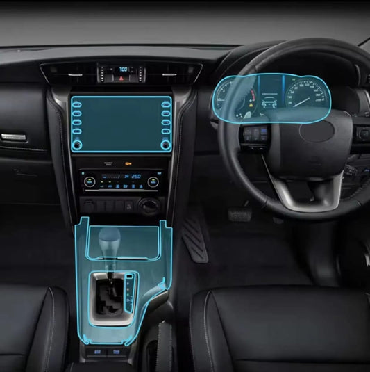 Toyota Fortuner Premium TPU Interior PPF Protective Film – Scratch Resistant, Waterproof & Transparent