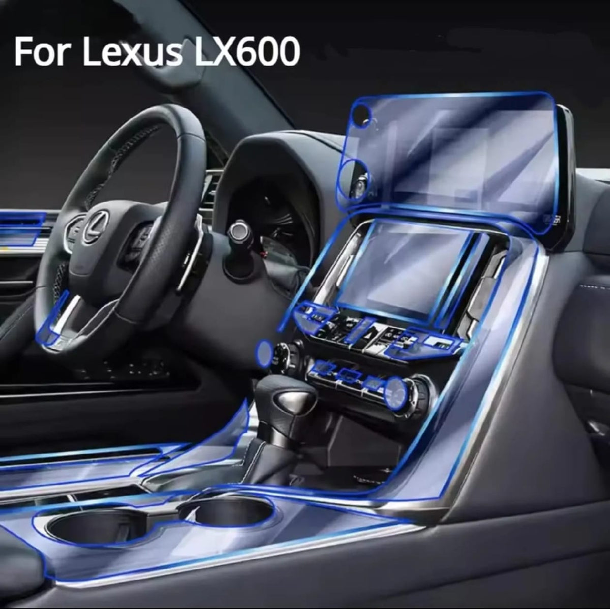 Lexus LX 600 Premium TPU Interior PPF Protective Film – Scratch Resistant, Waterproof & Transparent