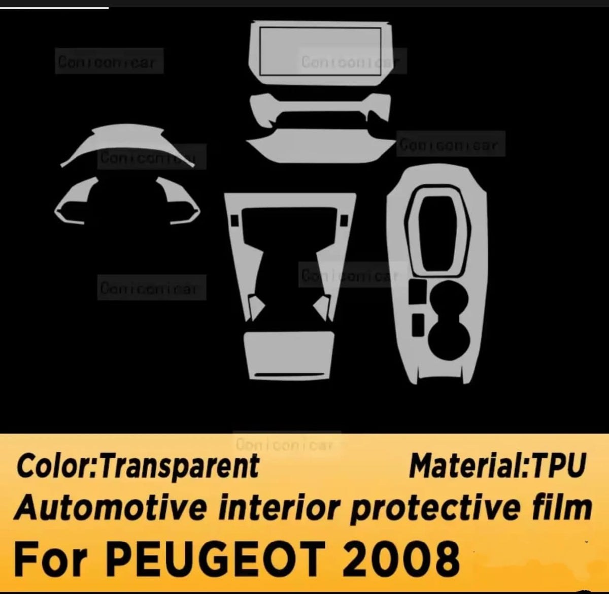 Peugeot 2008 Premium TPU Interior PPF Protective Film – Scratch Resistant, Waterproof & Transparent