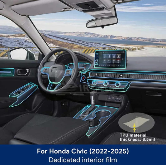Honda Civic New Premium TPU Interior PPF Protective Film – Scratch Resistant, Waterproof & Transparent