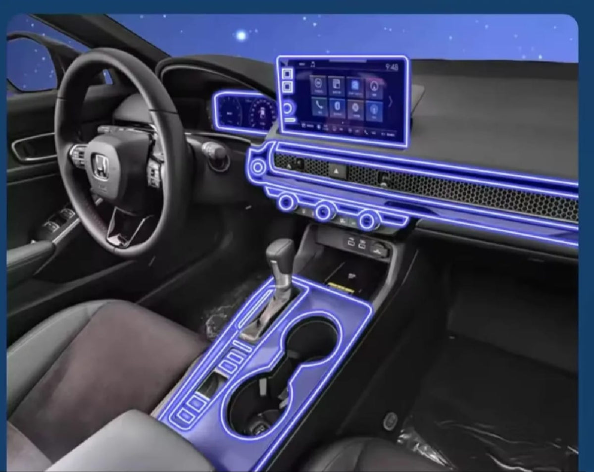 Honda Civic New Premium TPU Interior PPF Protective Film – Scratch Resistant, Waterproof & Transparent