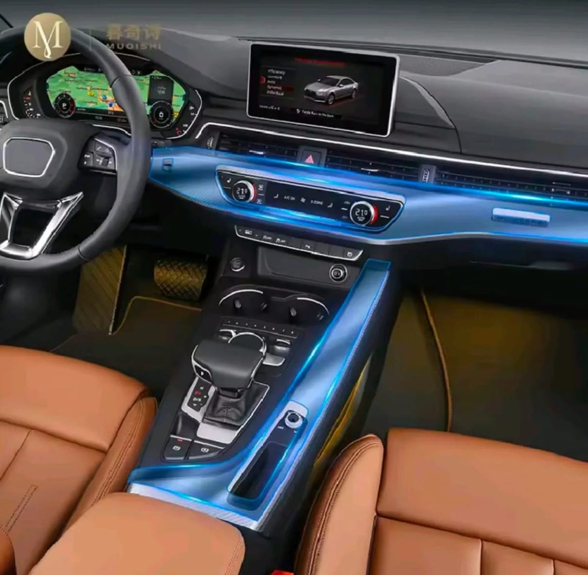 Audi A4 Premium TPU Interior PPF Protective Film – Scratch Resistant, Waterproof & Transparent