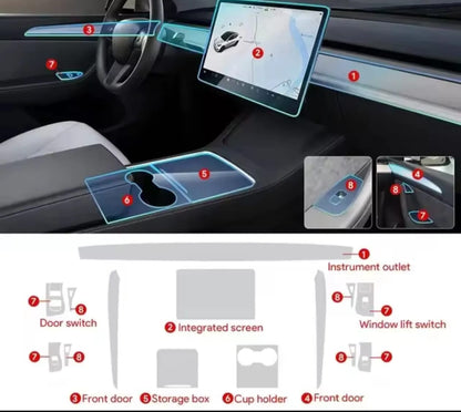 Tesla Model 3 or Y Premium TPU Interior PPF Protective Film – Scratch Resistant, Waterproof & Transparent