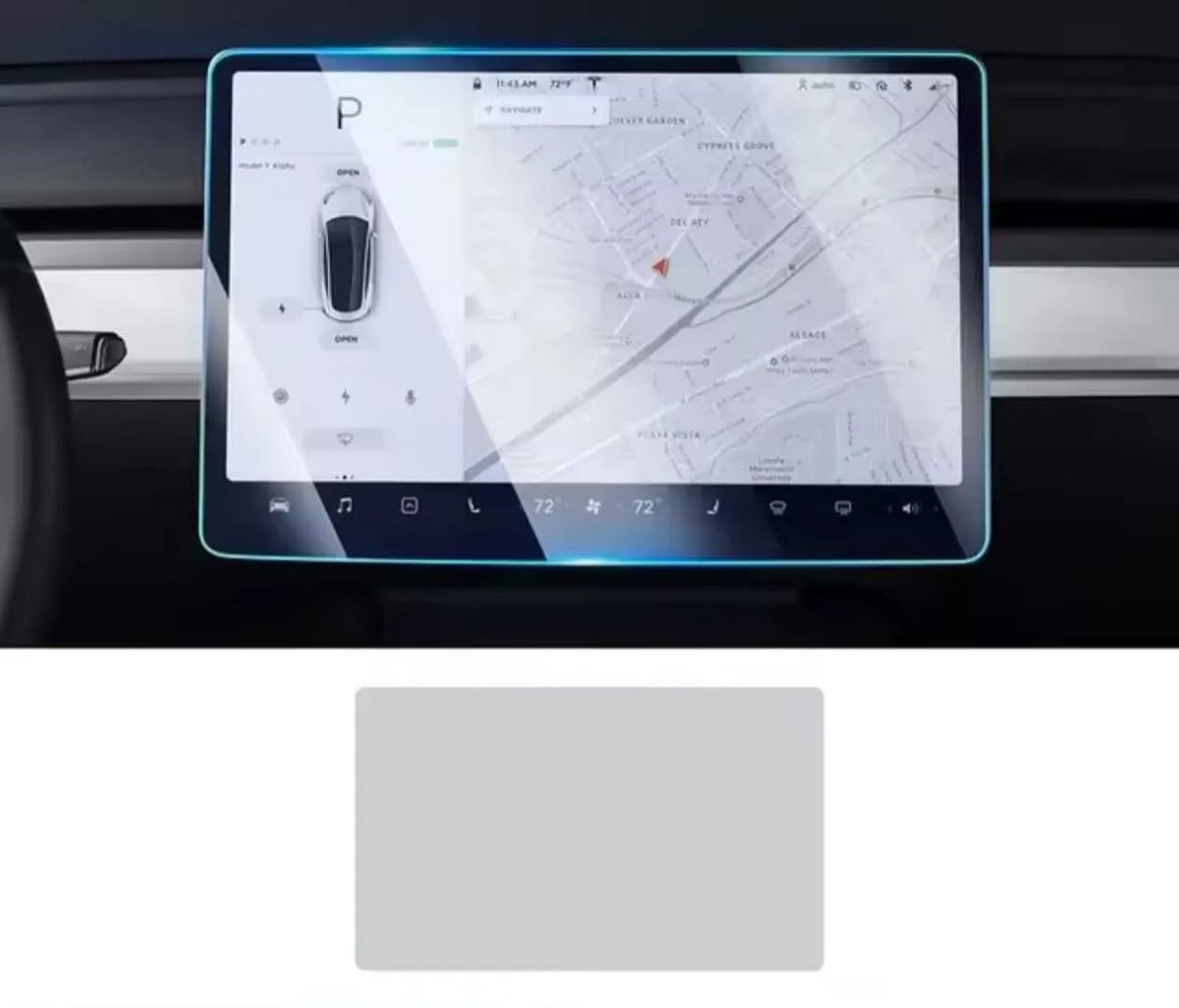 Tesla Model 3 or Y Premium TPU Interior PPF Protective Film – Scratch Resistant, Waterproof & Transparent
