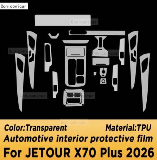 Jetour X70 Plus Premium TPU Interior PPF Protective Film – Scratch Resistant, Waterproof & Transparent
