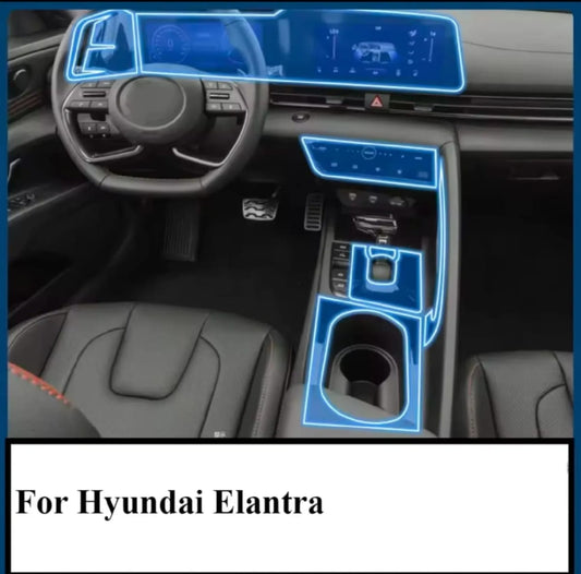 Hyundai Elantra Hybrid Premium TPU Interior PPF Protective Film – Scratch Resistant, Waterproof & Transparent