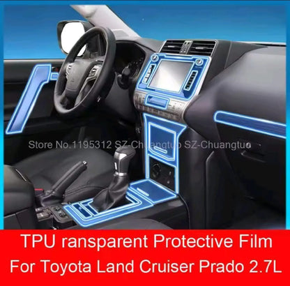 Toyota Land Cruiser Prado Premium TPU Interior PPF Protective Film – Scratch Resistant, Waterproof & Transparent