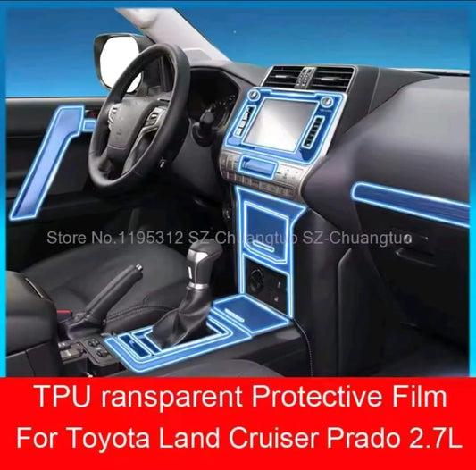 Toyota Land Cruiser Prado Premium TPU Interior PPF Protective Film – Scratch Resistant, Waterproof & Transparent