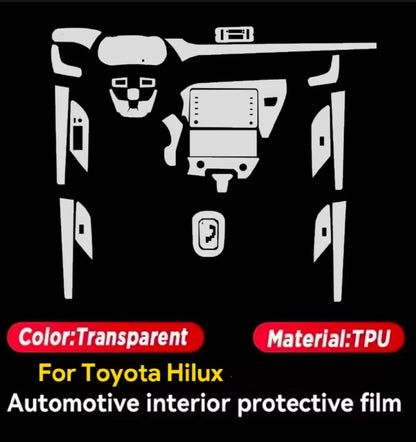 Toyota Hilux Revo/Rocco Premium TPU Interior PPF Protective Film – Scratch Resistant, Waterproof & Transparent
