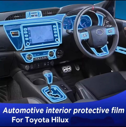 Toyota Hilux Revo/Rocco Premium TPU Interior PPF Protective Film – Scratch Resistant, Waterproof & Transparent