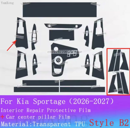 Kia Sportage L Facelift Premium TPU Interior PPF Protective Film – Scratch Resistant, Waterproof & Transparent