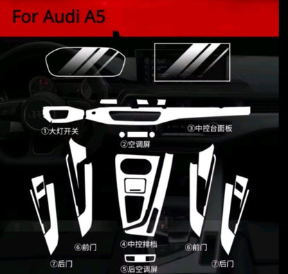 Audi A5 Premium TPU Interior PPF Protective Film – Scratch Resistant, Waterproof & Transparent