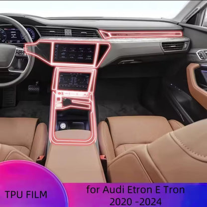 Audi E-Tron Premium TPU Interior PPF Protective Film – Scratch Resistant, Waterproof & Transparent