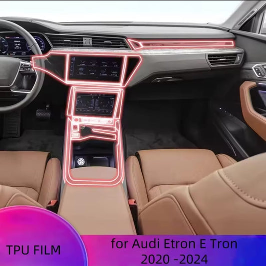 Audi E-Tron Premium TPU Interior PPF Protective Film – Scratch Resistant, Waterproof & Transparent