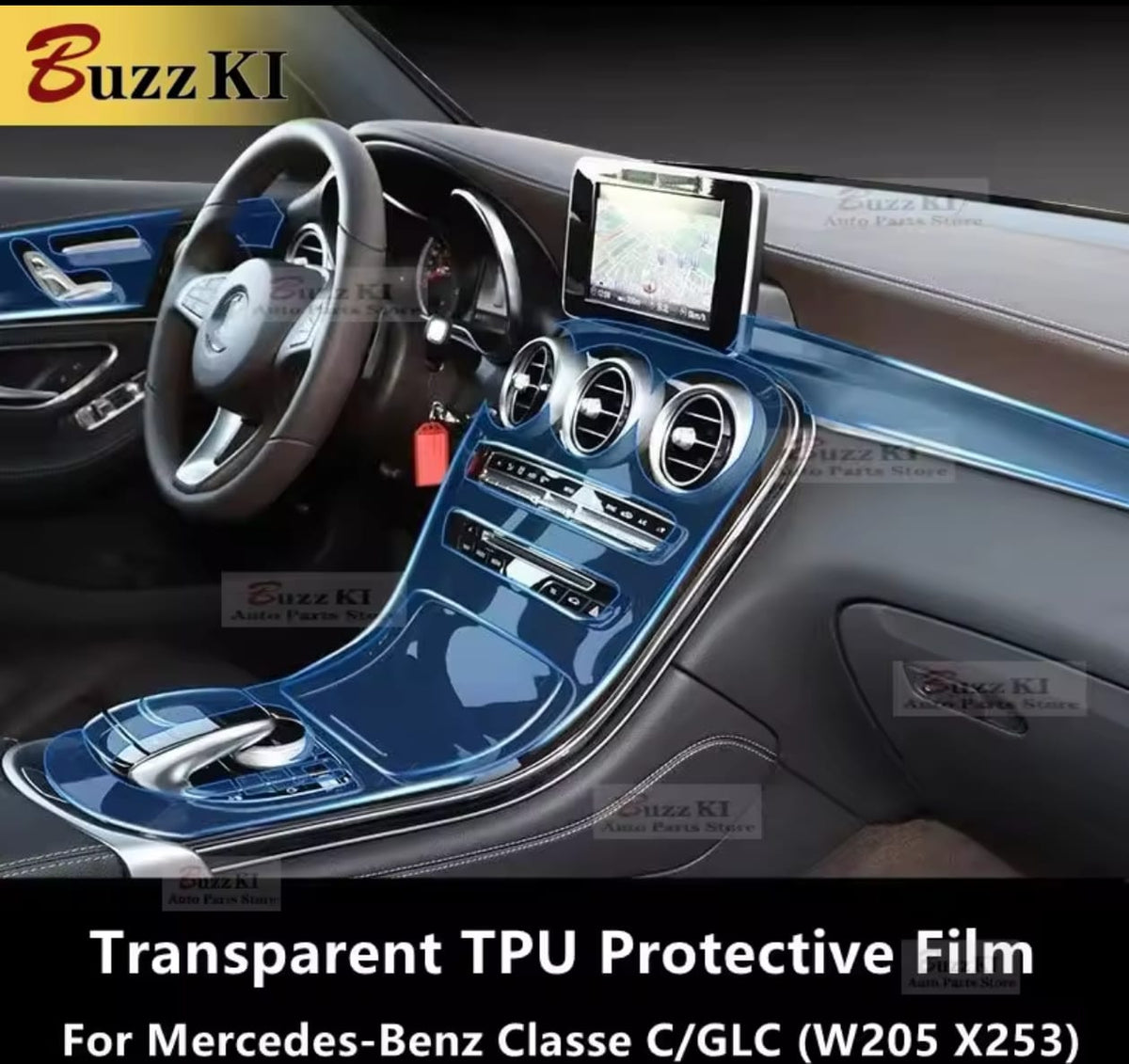 Mercedes C Class Premium TPU Interior PPF Protective Film – Scratch Resistant, Waterproof & Transparent