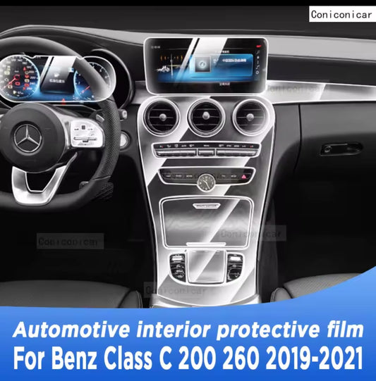 Mercedes C Class Premium TPU Interior PPF Protective Film – Scratch Resistant, Waterproof & Transparent
