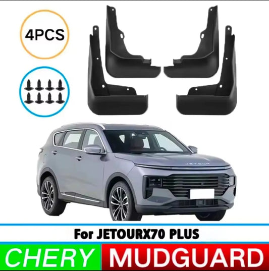 Jetour X70 Plus Premium Imported Mud Flaps / Mudguards – 4 Pcs Set | Proper Fitting