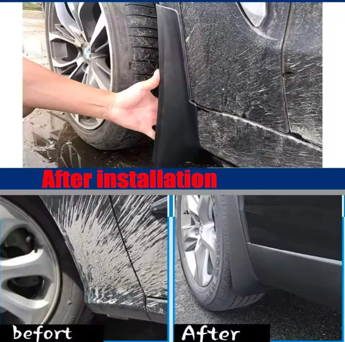 Byd Atto 2 Premium Imported Mud Flaps / Mudguards – 4 Pcs Set | Proper Fitting