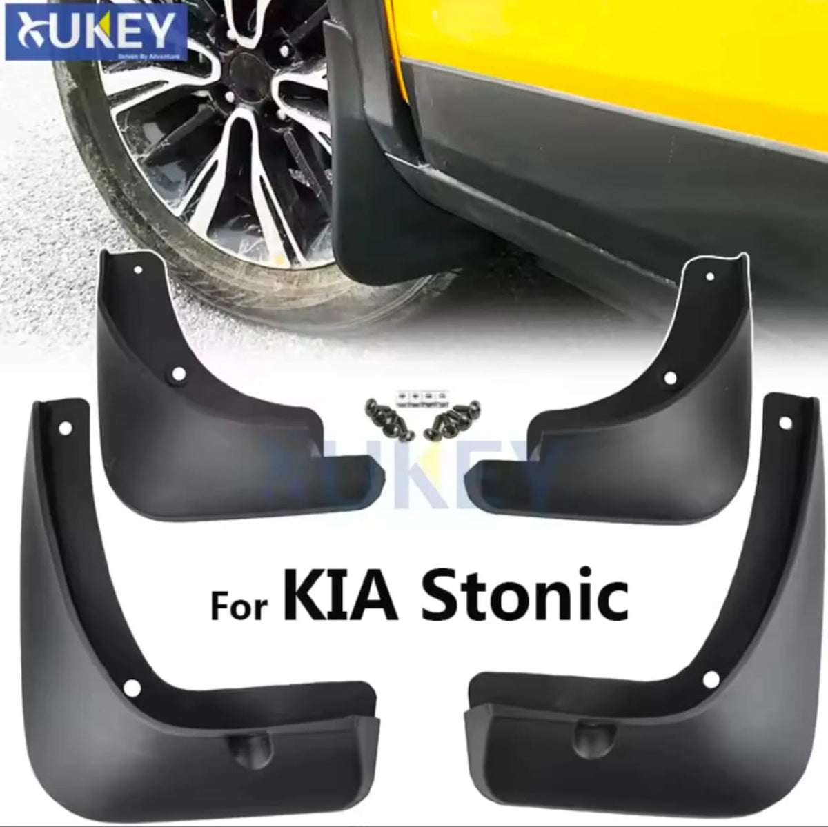 Kia Stonic Premium Imported Mud Flaps / Mudguards – 4 Pcs Set | Proper Fitting