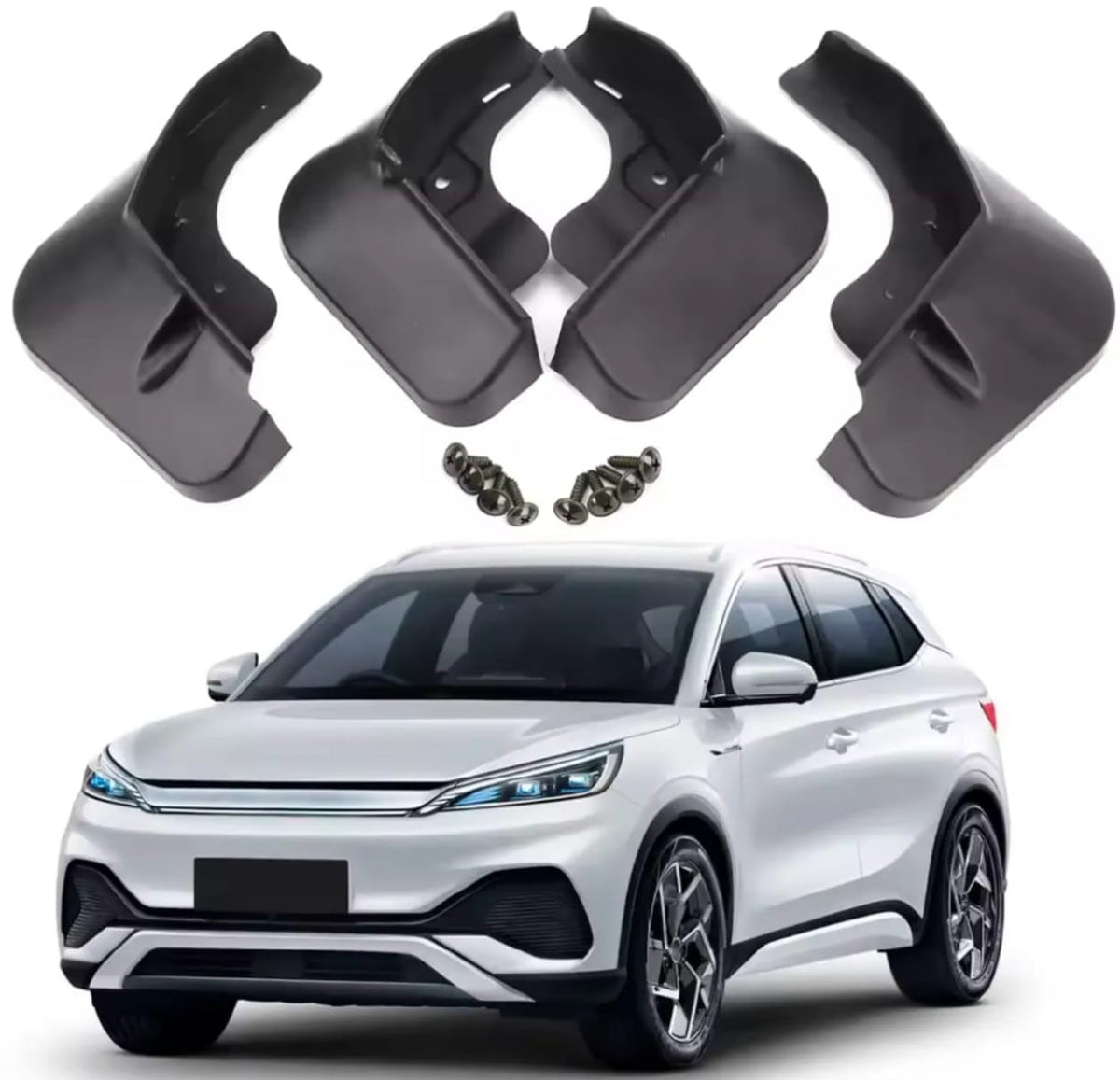Byd Atto 3 Premium Imported Mud Flaps / Mudguards – 4 Pcs Set | Proper Fitting