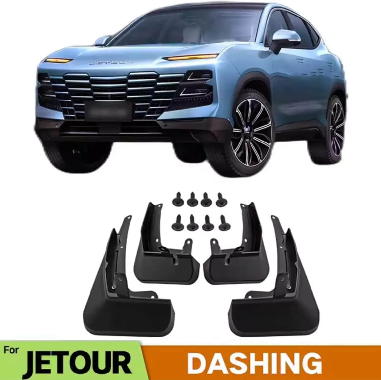 Jetour Dashing Premium Imported Mud Flaps / Mudguards – 4 Pcs Set | Proper Fitting