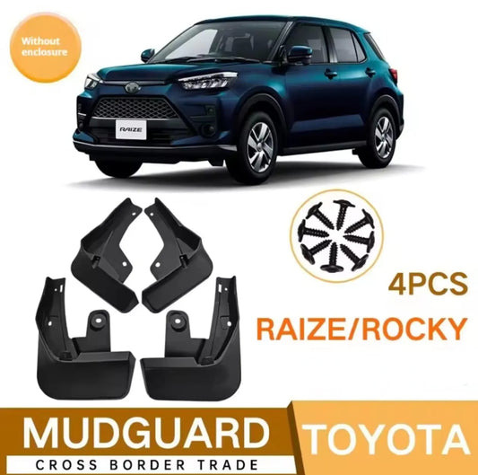 Toyota Raize Premium Imported Mud Flaps / Mudguards – 4 Pcs Set | Proper Fitting