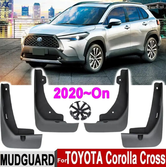 Toyota Corolla Cross Premium Imported Mud Flaps / Mudguards – 4 Pcs Set | Proper Fitting