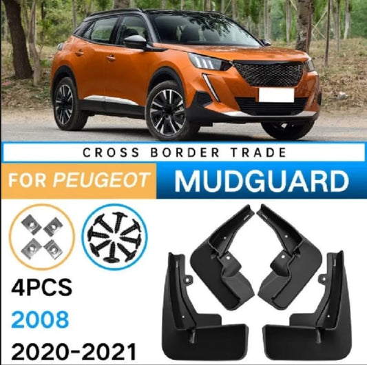 Peugeot 2008 Premium Imported Mud Flaps / Mudguards – 4 Pcs Set | Proper Fitting