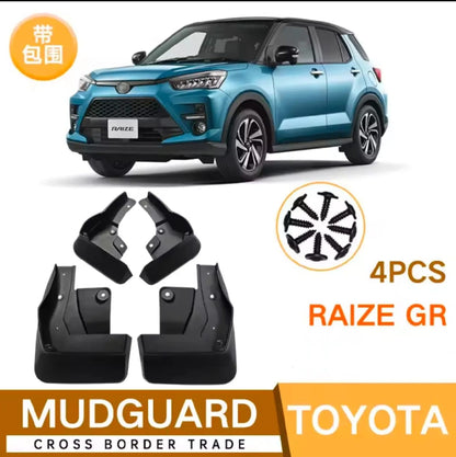 Toyota Raize Gr Premium Imported Mud Flaps / Mudguards – 4 Pcs Set | Proper Fitting