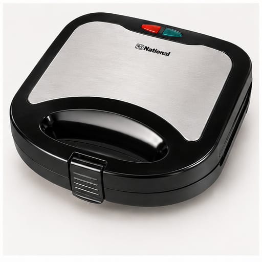 National NS-512 Premium 2-Slice Sandwich Maker with Stainless Steel Cover