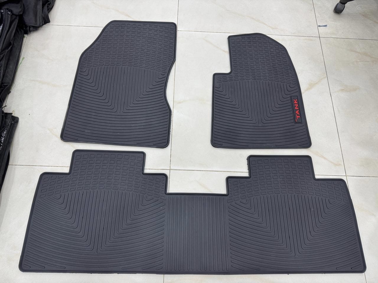 Tank 500 Premium Latex Rubber PVC Car Floor Mats – Custom Fit Heavy Duty Waterproof | 3 & 4 Pcs Sets