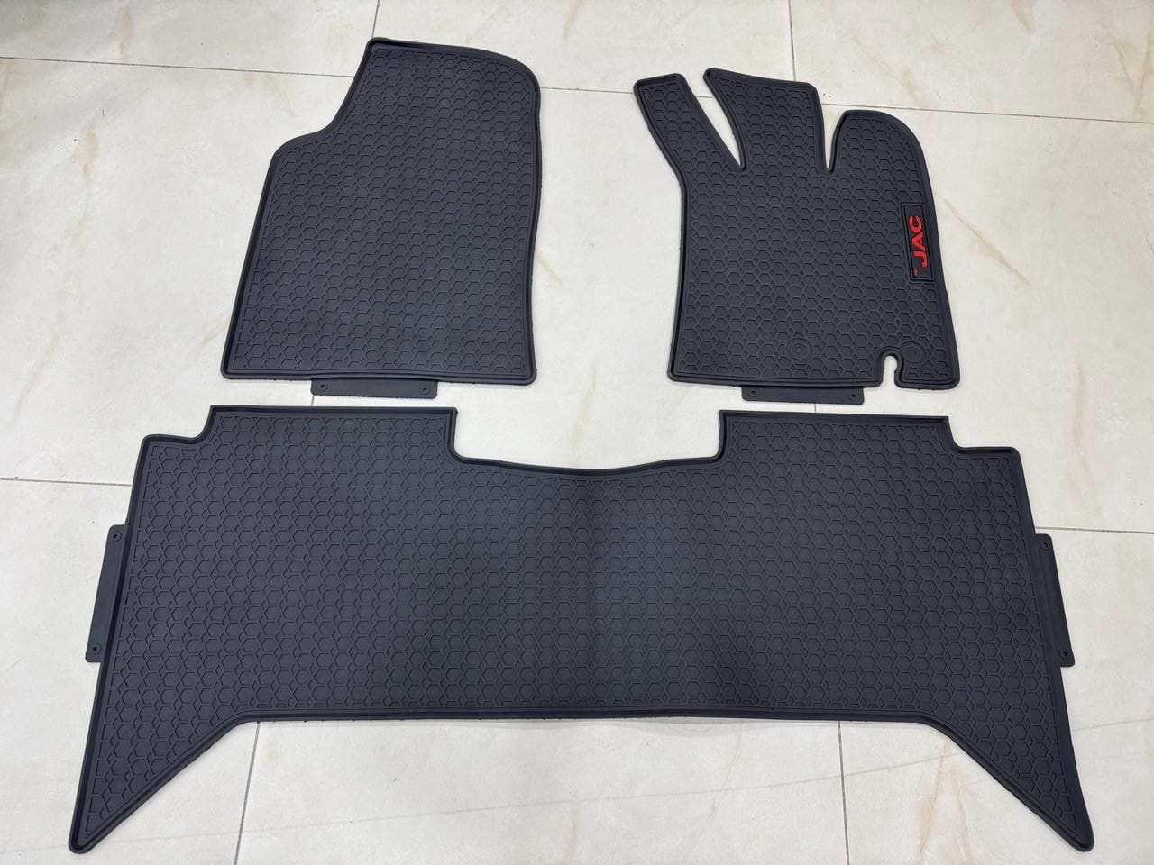 Jac T9 Premium Latex Rubber PVC Car Floor Mats – Custom Fit Heavy Duty Waterproof | 3 Pcs Set