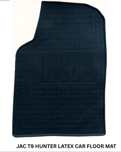 Jac T9 Premium Latex Rubber PVC Car Floor Mats – Custom Fit Heavy Duty Waterproof | 3 Pcs Set