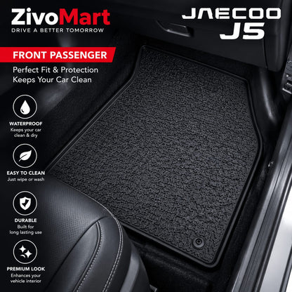 Jaecoo J5 Premium Latex Rubber PVC Car Floor Mats – Custom Fit Heavy Duty Waterproof | 3 Pcs Set