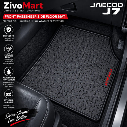 Jaecoo J7 Premium Latex Rubber PVC Car Floor Mats – Custom Fit Heavy Duty Waterproof | 3 Pcs Set