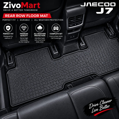 Jaecoo J7 Premium Latex Rubber PVC Car Floor Mats – Custom Fit Heavy Duty Waterproof | 3 Pcs Set