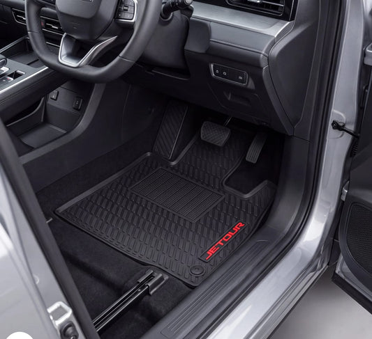 Jetour Dashing Premium Latex Rubber PVC Car Floor Mats – Custom Fit Heavy Duty Waterproof | 3 Pcs Set