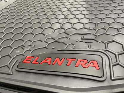 Hyundai Elantra Hybrid Premium Latex Rubber PVC Car Floor Mats – Custom Fit Heavy Duty Waterproof | 3 Pcs Set