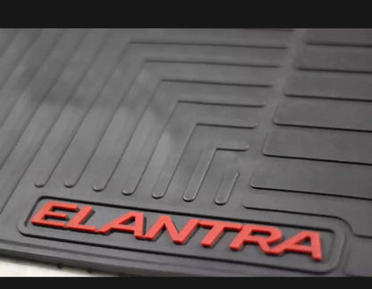 Hyundai Elantra Hybrid Premium Latex Rubber PVC Car Floor Mats – Custom Fit Heavy Duty Waterproof | 3 Pcs Set