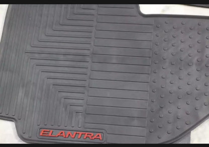 Hyundai Elantra Hybrid Premium Latex Rubber PVC Car Floor Mats – Custom Fit Heavy Duty Waterproof | 3 Pcs Set