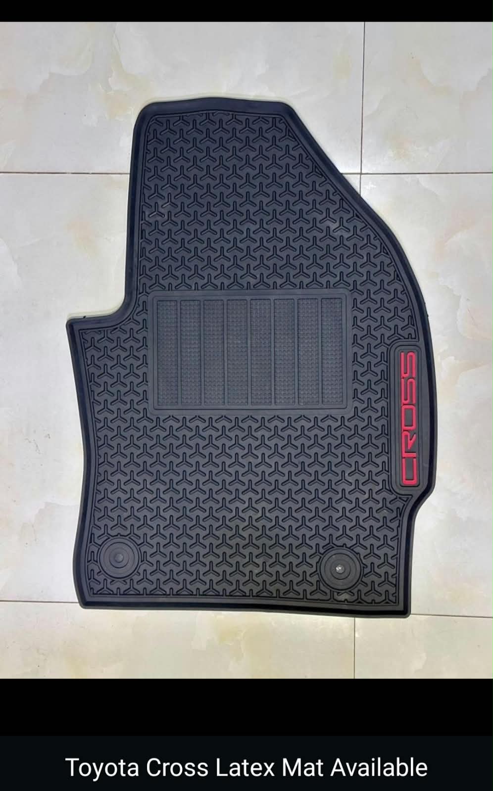 Toyota Corolla Cross Premium Latex Rubber PVC Car Floor Mats – Custom Fit Heavy Duty Waterproof | 3 Pcs Set