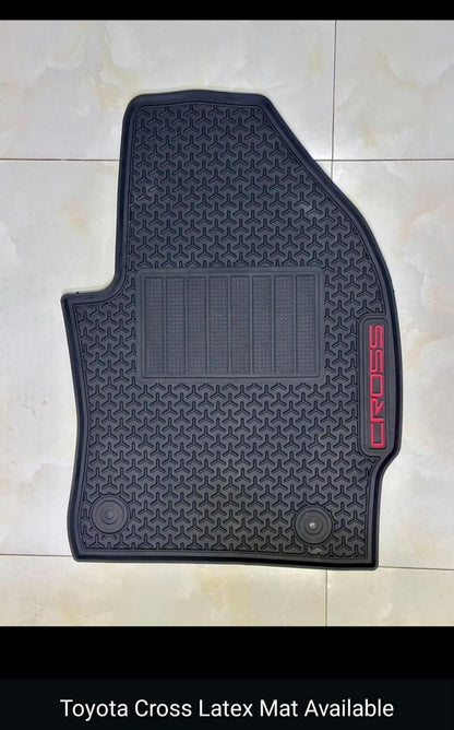 Toyota Corolla Cross Premium Latex Rubber PVC Car Floor Mats – Custom Fit Heavy Duty Waterproof | 3 Pcs Set