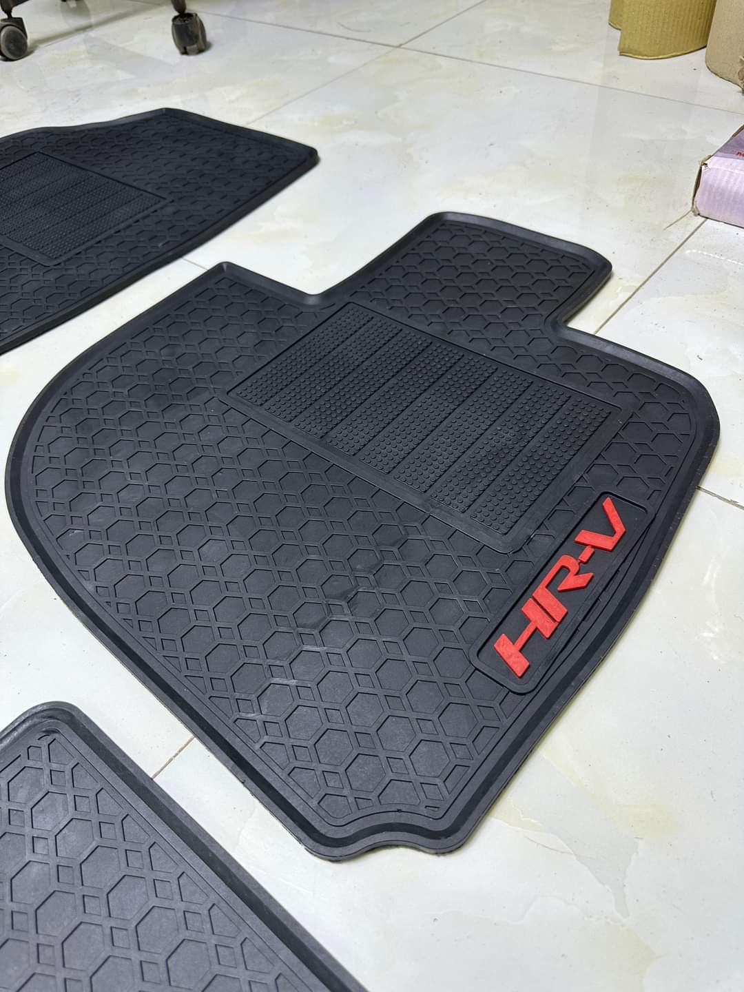 Honda Hrv Premium Latex Rubber PVC Car Floor Mats – Custom Fit Heavy Duty Waterproof | 3 Pcs Set