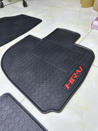 Honda Hrv Premium Latex Rubber PVC Car Floor Mats – Custom Fit Heavy Duty Waterproof | 3 Pcs Set