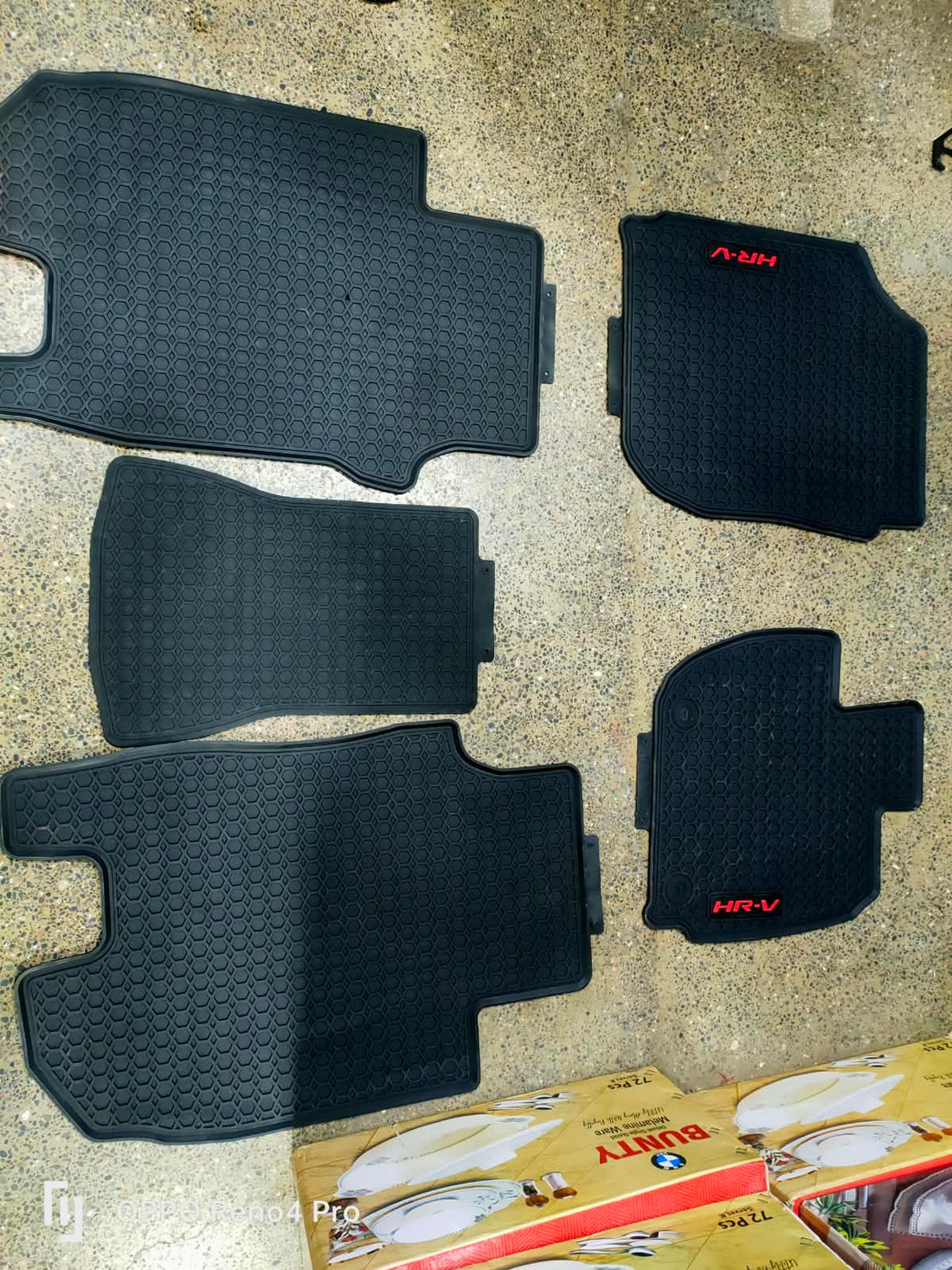 Honda Hrv Premium Latex Rubber PVC Car Floor Mats – Custom Fit Heavy Duty Waterproof | 3 Pcs Set