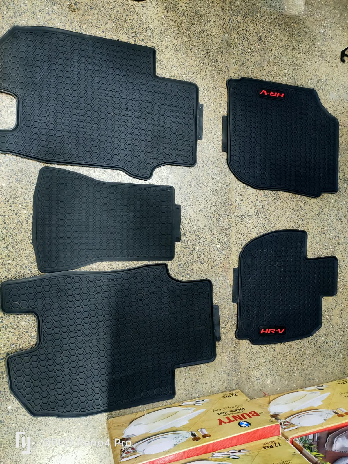 Honda Hrv Premium Latex Rubber PVC Car Floor Mats – Custom Fit Heavy Duty Waterproof | 3 Pcs Set